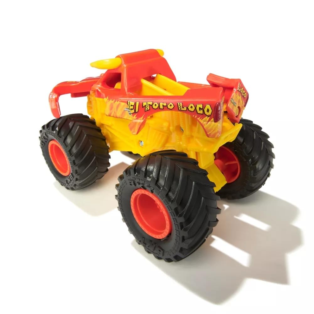 Monster Jam El Toro Loco Smash & Bash Die-Cast Monster Truck – Real Action Crash Reset Vehicle, 1:64 Scale, Series 01