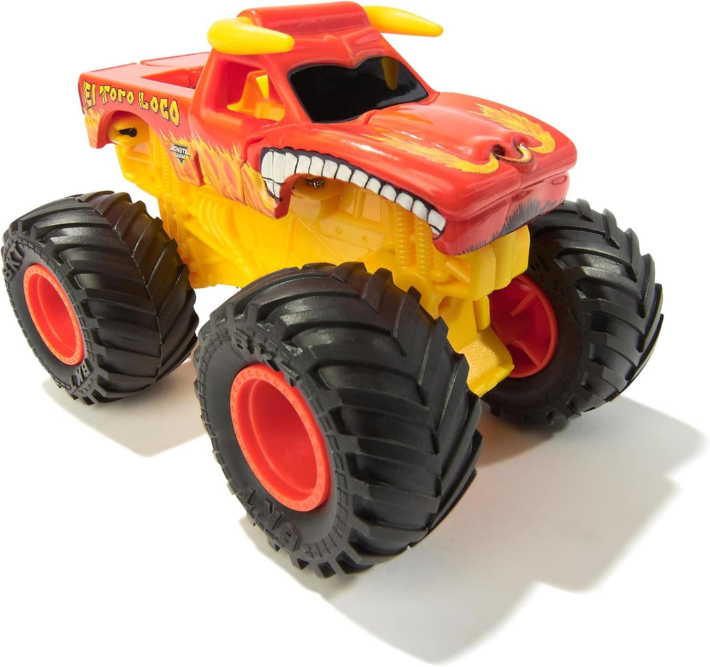 Monster Jam El Toro Loco Smash & Bash Die-Cast Monster Truck – Real Action Crash Reset Vehicle, 1:64 Scale, Series 01
