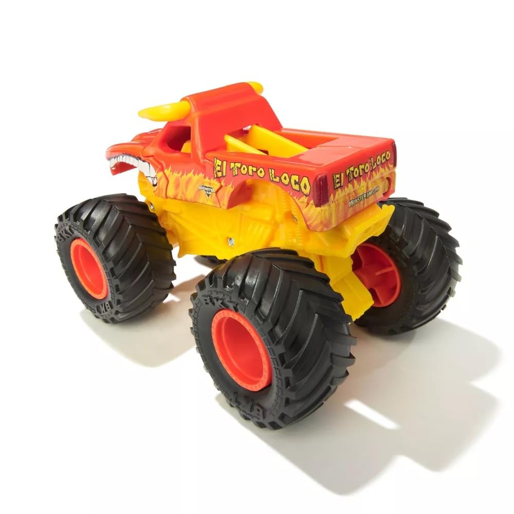 Monster Jam El Toro Loco Smash & Bash Die-Cast Monster Truck – Real Action Crash Reset Vehicle, 1:64 Scale, Series 01